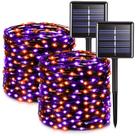 Luzes solares de Halloween JMEXSUSS 200 LED laranja/roxo 66 pés