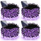 Luzes solares de Halloween SANJICHA 320 LED roxas 180 m, pacote com 4