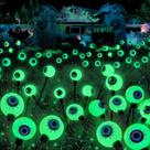 Luzes solares de Halloween YIQU Eyeball 24 LED verdes, pacote com 4 Luzes solares de Halloween YIQU Eyeball 24 LED verdes, pacote com 4