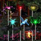 Luzes solares de jardim Glintoper, pacote com 6 LED multicolorido, 74 cm