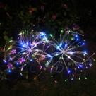 Luzes solares de jardim HELESIN 105 LED Decor, pacote com 2 unidades, multicoloridas
