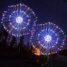 Luzes solares de jardim JJGoo Solar Firework, pacote com 2, 120 LEDs