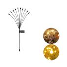 Luzes Solares de Jardim LED - 6 a 8 Lâmpadas para Paisagismo Externo (Pacote com 10)