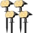 Luzes solares de jardim NYMPHY 56 LED IP68 à prova d'água, pacote com 4