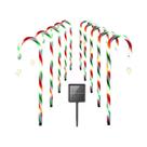 Luzes Solares De Natal Em Formato De Estrela E Bengala Doce (5 Ou 8 Peças) Para Decoração De Jardim