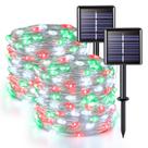 Luzes solares de Natal JMEXSUSS 100 LED 33 pés, pacote com 2