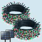 Luzes solares de Natal JMEXSUSS 400 LED 46m impermeáveis