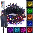 Luzes solares de Natal XEWEA 40m 100 LED 16 cores 20 modos