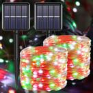Luzes solares de Natal YAOZHOU 200 LED 20m IP67 impermeáveis