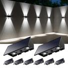 Luzes solares de parede externas Roopure, pacote com 8, Cool White, IP65