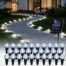 Luzes solares de solo 30 unidades com fio de 10 m e 8 modos, à prova d'água Luzes solares de solo 30 unidades com fio de 10 m e 8 modos, à prova d'água