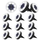 Luzes solares de solo Joomer, pacote 12, 8 LED, IP68, impermeáveis Luzes solares de solo Joomer, pacote 12, 8 LED, IP68, impermeáveis