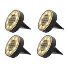 Luzes solares de solo Joomer, pacote com 4, 8 LED, à prova d'água, IP68