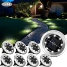 Luzes Solares De Solo Para Exterior, Pacotes De 4/8, Luzes Solares Planas Com 8 LEDs, Alimentadas