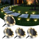 Luzes solares de solo Peasur Mini, pacote com 4, IP68, à prova d'água