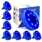 Luzes solares de solo SIATOM, pacote com 8, IP68, impermeáveis, azuis Luzes solares de solo SIATOM, pacote com 8, IP68, impermeáveis, azuis