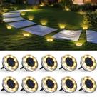 Luzes solares de solo SOLPEX, pacote com 10, à prova d'água (branco quente)