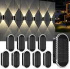 Luzes solares de vedação externas, 3000 K/4000 K/6000 K, 3 modos, luzes solares de parede, impermeáveis ao ar livre, luzes solares externas de cabeça dupla para cima e para baixo para cerca de casa, quintal, deck, jardim, pátio, varanda, 10 unidades