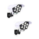 Luzes Solares Externas À Prova d'Água Com 77 LEDs, Sensor De Movimento E Câmera Falsa, Holofote