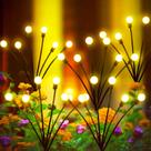 Luzes solares externas AAOVEFOX Firefly Garden, pacote com 6