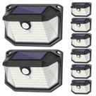 Luzes solares externas Brightever, 178 LEDs, sensor de movimento, pacote com 8
