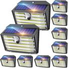 Luzes solares externas CLAONER, pacote com 10, 126, sensor de movimento LED IP65