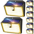 Luzes solares externas CLAONER, pacote com 8, 126 LED, IP65, à prova d'água