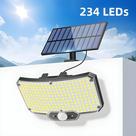 Luzes Solares Externas Com Sensor De Movimento 234LED, Holofotes De Parede Para Quintal, Jardim,