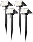 Luzes Solares Externas HGGH 60 LED IP67 à Prova d'Água Kit com 4 Unidades