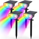 Luzes solares externas Kyosho Color Changing 9 modos, pacote com 4