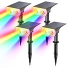 Luzes solares externas Linkind RGB Color Change IP67, pacote com 4 Luzes solares externas Linkind RGB Color Change IP67, pacote com 4
