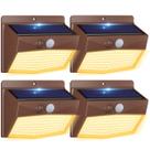 Luzes solares externas Sensor de movimento Peasur à prova d'água (pacote com 4)