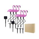 Luzes Solares Flamingo 3 Peças LED Para Jardim, Caminho, Gramado, Decoração De Halloween E Natal Luzes Solares Flamingo 3 Peças LED Para Jardim, Caminho, Gramado, Decoração De Halloween E Natal