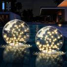 Luzes solares flutuantes para piscina Nowlaby 3000K Warm White LED x2
