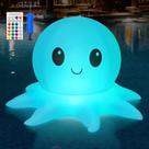 Luzes solares flutuantes para piscina Qoolife Octopus com controle remoto