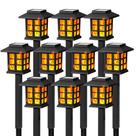 Luzes solares GIGALUMI Flickering Flame LED, pacote com 10 unidades ao ar livre