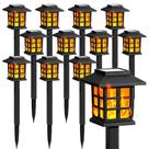 Luzes solares GIGALUMI Flickering Flame LED, pacote com 12 unidades ao ar livre
