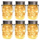 Luzes Solares GIGALUMI para Jarra de Vidro - Pacote com 6 Unidades e 30 LEDs