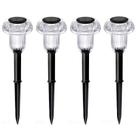 Luzes Solares LED Vibrantes Para Caminhos, 4 Peças, Iluminação Em Forma De Cogumelo Para Jardins,