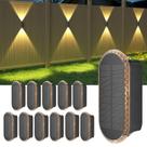 Luzes Solares para Cerca Ellasay 12 Unidades 3 Modos de Cor à Prova dÁgua