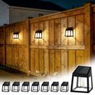 Luzes Solares para Cerca GIGALUMI, Kit com 8, à Prova dÁgua, Branco Quente