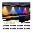 Luzes Solares para Cerca Tenmiro Kit com 10 Unidades RGB 40 Modos IP67 Luzes Solares para Cerca Tenmiro Kit com 10 Unidades RGB 40 Modos IP67