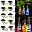 Luzes solares para garrafas de vinho ZyliWoo, pacote com 10, 20 LED, à prova d'água