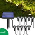 Luzes Solares RGB Para Jardim Com Mudança De Cores, IP65 À Prova d'Água, 10 Em 1, Holofotes Externos