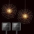 Luzes solares Starburst Sphere PXBNIUYA 200 LED impermeáveis quentes