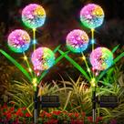 Luzes solares WDTPro Outdoor Garden, pacote com 4, 12 cabeças, 144 LEDs