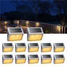 Luzes solares XLUX para degraus, decks, Pathway Yard Stairs, pacote com 12