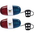Luzes sonoras policiais de bicicleta Boao 6 LED 4 Sounds Waterproof x2