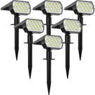 Luzes Spot Solares WELALO 6 Unidades 65 LED IP68 à Prova d'Água