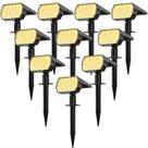Luzes Spot Solares WELALO Kit com 10 Unidades 65 LEDs IP68 à Prova d'Água Luzes Spot Solares WELALO Kit com 10 Unidades 65 LEDs IP68 à Prova d'Água